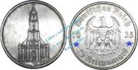 deutsches Reich 5 Mk. Silbersmünze deutsches Reich , 5 Mark Stück -Garnisonskirche- von 1935 A , J.35 -