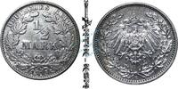 Deutsches Reich 1/2 Mk. Münze deutsches Reich , 1 halbe Mark Stück -Reichsadler- von 1915 E , J.16 -0595 -