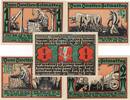 Notgeld DE 5 Scheine kpl. Westerkappeln , Notgeld Set mit 5 Scheinen in kfr. M-G 1415.1.a , Westfalen 1921 -