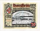 Serienscheine DE 20 Mk. Osterwieck , Notgeld 20 Mark Leder Schein in kfr. M-G 1037.6.a , SA von 1922 -