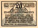 Serienscheine DE 20 Pf. -Ohne Zudruck- Magdeburg , Notgeld 1 Mark Schein -braun- unc-kfr. M-G 858.1 , Sachsen Anhalt -