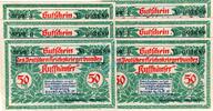 Serienscheine DE 6 Scheine kpl. -Nummerngleich- Berlin , Notgeld Set --6 x Nummerngleich-- unc-kfr. M-G 91.1 , Brandenburg 1921 -