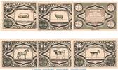 Serienscheine DE 6 Scheine kpl. Notgeld Gemeinde Langelohe 765.2.a , Set sämisch mit 6 Scheinen in kfr. o.D. SH -
