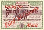 Inflation 1923 DE 5 Mio. Mk. Hamburg , Banknote 5 Millionen Mark -Überdruck- gbr. Müller 1975.W1 Hamburg 1923 -