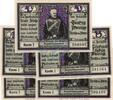 Serienscheine DE 5 Scheine kpl. -WZ + Kto. J- Stolp , Notgeld Set --5x WZ und 5x Kto.J-- unc-kfr. M-G 1275.6.a , Pommern o.D. -