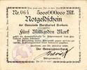 Inflation 1923 DE 5 Mia. Mk. Borkum , Banknote 5 Milliarden Mark gbr. Keller 535... Niedersachsen von 1923 -
