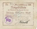 Inflation 1923 DE 20 Mia. Mk. Borkum , Banknote 20 Milliarden Mark -D- gbr. Keller 535... Niedersachsen 1923 -