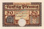 Kleingeld 1914-1922 50 Pf. Beckum , Notgeld 50 Pfennig Schein in kfr-unc Ti.0370.10.05 , Westfalen von 1918 -