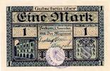 Großnotgeld 1918 DE 1 Mk. Beckum , Banknote 1 Mark Schein unc-kfr. Geiger 035.01.a , Westfalen von 1918 -