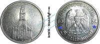 Drittes Reich 5 Mk. Silbersmünze deutsches Reich , 5 Mark Stück -Garnisonskirche- 1934 A -0598- -