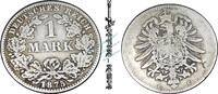 Kaiserreich 1 Mk. Kaiserreich , Silbermünze 1 Mark von 1875 C -kl. Adler- J.9 s -0606- -