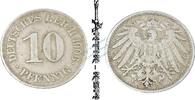 Kaiserreich DE 10 Pf. deutsches Kaiserreich , 10 Pfennig Münze 1906 E , ss -0626- -