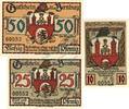 Serienscheine DE 3 Scheine kpl. -Nummerngleich- Bernburg , Notgeld Set --3 x Nummerngleich-- unc-kfr. M-G.95... Sachsen Anhalt -