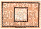 Kleingeld 1914-1922 50 Pf. Arnswalde , Notgeld 50 Pfennig Schein unc-kfr. Ti.0205.05.36 , Brandenburg 1921 -