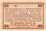 Kleingeld 1914-1922 20 Pf. -o.Kn- Norder Süderdithmarschen , Notgeld 20 Pfennig -MUSTER- unc-kfr. Ti.5160.05.01.M -
