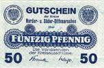 Kleingeld 1914-1922 50 Pf. Norder Süderdithmarschen , Notgeld 50 Pfennig Schein unc-kfr. Ti.5160.05.11 , Sc -