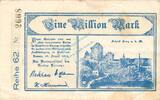 Inflation 1923 DE 1 Mio. Mk. Lennep , Banknote 1 Million Mark Schein gbr. Keller 3215.f , Rheinland 1923 Infl -