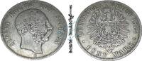 Kaiserreich, Sachsen 5 Mk. 5 Mark Münze 1875 E -Albert König von Sachsen 1873 bis 1902- , s-ss , J.122 -063 -