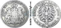 Kaiserreich, Hamburg 2 Mk. 2 Mark Münze 1876 J -Freie und Hansestadt Hamburg- , s , J.61 -0651- -