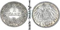 Kaiserreich DE 1 Mk. 1 Mark Münze 1911 A -deutsches Kaiserreich gr. Adler- ss-vz , J.17 -0652- -