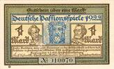 1 Mk. -D- 1922 Serienscheine DE Freiburg , Notgeld 1 Mark --Passionsspiele D-- unc-kfr. M-G 381.1 Baden 1922 1 bis 1-