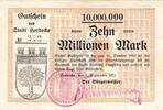 Inflation 1923 DE 5 Mio. Mk. Herdecke , Banknote 5 Millionen Mark Schein L-gbr. Keller 2327 , Westfalen 1923 -