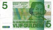 Niederlande 5 Gulden Banknote Niederlande , 5 Gulden Schein 1973 -Joost van den Vondel- gbr. P.95 -