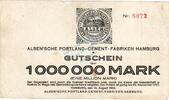 Inflation 1923 DE 1 Mio. Mk. Hamburg , Banknote 1 Million Mark Schein in gbr. Keller 2110.b , Hamburg 1923 In -