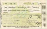 Inflation 1923 DE 2 Mio. Mk. Radeburg , Banknote 2 Millionen Mark Scheck gbr. Keller 4414.k , Sachsen 1923 In -