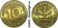 Bundesrepublik Deutschland 10 Pf. 10 Pfennig Kursmmünze 1990 J -Bundesrepublik Deutschland- ss-vz , J.383 -0675- -