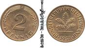 Bundesrepublik Deutschland 2 Pf. 2 Pfennig Kursmmünze 1958 F -Bundesrepublik Deutschland- ss-vz , J.381 -0686- -