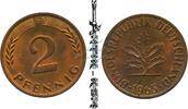 Bundesrepublik Deutschland 2 Pf. 2 Pfennig Kursmmünze 1965 D -Bundesrepublik Deutschland- ss-vz , J.381 -0703- -
