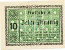 Kleingeld 1914-1922 DE 10 Pf. Festenberg , Notgeld 10 Pfennig Schein unc-kfr. Ti.1855.05.31 , Schlesien o.D. V -