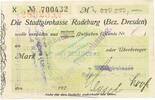 Inflation 1923 DE 2 Mio. Mk. Radeburg , Banknote 2 Million Mark Scheck gbr. Keller 4414.p , Sachsen 1923 Infl -