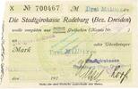 Inflation 1923 DE 3 Mio. Mk. Radeburg , Banknote 3 Million Mark Scheck unc-kfr. Keller 4414.p , Sachsen 1923 -