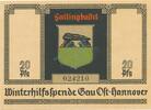 Winterhilfsspende 20 Pf. Winterhilfsspende , 20 Pfennig -Fallingbostel- unc-kfr. Gau Ost Hannover , NDS -