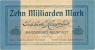 Inflation 1923 DE 10 Mia. Mk. Magdeburg , Banknote 10 Milliarden Mark Schein unc-kfr. Keller 3415.e , SA 1923 -