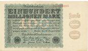 Inflation 1923 DE 100 Mio. Mk. Banknote , 100 Millionen Mark Schein in unc-kfr. DEU-120.d, Ros.106, P.107, 1923 -