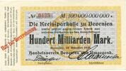 Inflation 1923 DE 100 Mia. Mk. Bad Bevensen , Banknote 100 Milliarden Mark unc-kfr. Keller.394.b NDS 1923 -3613 -