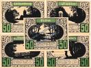 Serienscheine DE 5 Scheine kpl. Plön , Notgeld Set mit 5 Scheinen in kfr. M-G 1063.4 , Schleswig Holstein o.D. -