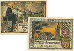 Kleingeld 1914-1922 DE 2 Scheine kpl. Deggendorf , Notgeld Set 2 Scheine unc-kfr. Tieste 1315.25.25-26 BAY 1920 Verkeh -