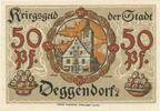 Kleingeld 1914-1922 DE 50 Pf. Deggendorf , Notgeld 50 Pfennig Schein unc-kfr. Tieste 1315.25.16 BAY 1918 Verke -