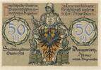 Kleingeld 1914-1922 DE 50 Pf. Donauwörth , Notgeld 50 Pfennig Schein unc-kfr. Tieste 1445.10.02 BAY 1918 Verke -