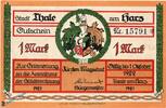 Serienscheine DE 1 Mk. Notgeld Stadträte Thale 1320.12.b , 1 Mark Schein in kfr. o.D. Sachsen Anhalt -