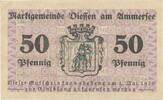 Kleingeld 1914-1922 DE 50 Pf. Diessen , Notgeld 50 Pfennig Schein unc-kfr. Tieste 1370.10.01 , BAY 1919 Verkeh -