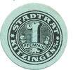 Kleingeld 1914-1922 DE 1 Pf. Kitzingen , Notgeld 1 Pfennig Schein unc-kfr. Tieste 3510.05.75 , BAY o.D. Verke -