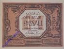 Notgeld Notgeld Passau , Papier sämisch , vollständiger Satz mit 1 Schein , Seriennotgeld , Bayern , Mehl Grabowski 1051.3 , von 1921 -