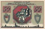 Kleingeld 1914-1922 DE 50 Pf. Mainberheim , Notgeld 50 Pfennig Schein unc-kfr. Ti.4345.05.01 , BAY 1920 Verkeh -