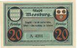 Kleingeld 1914-1922 DE 20 Pf. Moosburg , Notgeld 20 Pfennig Schein unc-kfr. Ti.4635.05.05 , BAY o.D. Verkehrsa -