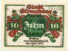 Kleingeld 1914-1922 DE 10 Pf. Straubing , Notgeld 10 Pfennig Schein unc-kfr. Ti.7180.05.15 BAY 1918 Verkehrsau -